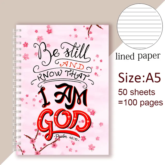 Earrings Psalm 4610 Bible Verse Christian A5 Notebook Lords Guidance