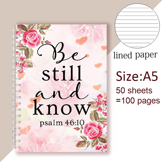 Earrings Psalm 4610 Bible Verse Christian A5 Notebook Lords Guidance