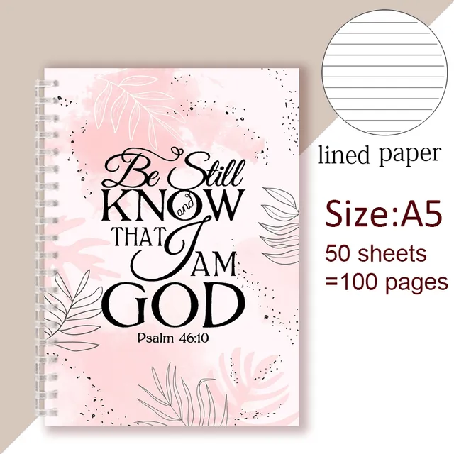 Earrings Psalm 4610 Bible Verse Christian A5 Notebook Lords Guidance