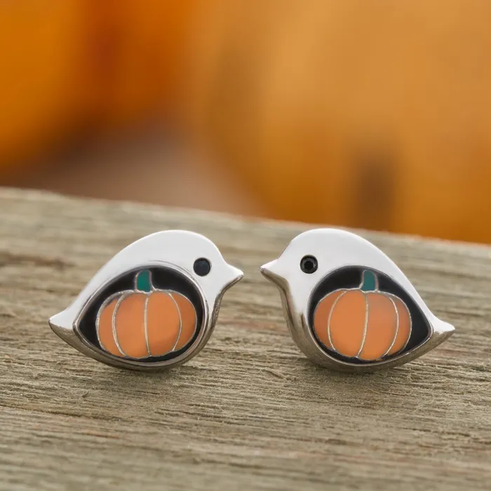 Earrings Pumpkin Birdie Studs Gift Set Chadds Ford Jewelry