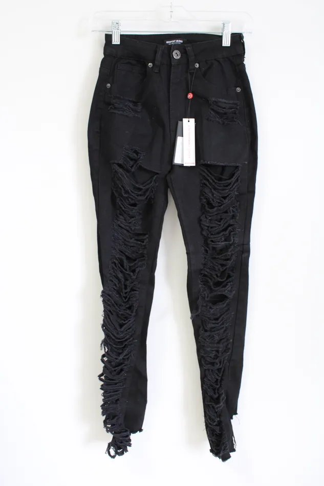 Earrings Redfox NEW Red Fox Jeans High Waist Stretch Distressed Jeans 1