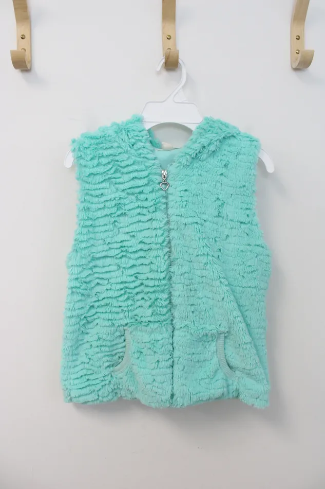Earrings Self Esteem Fuzzy Teal Green Hooded Vest Youth L 1012 Self Esteem