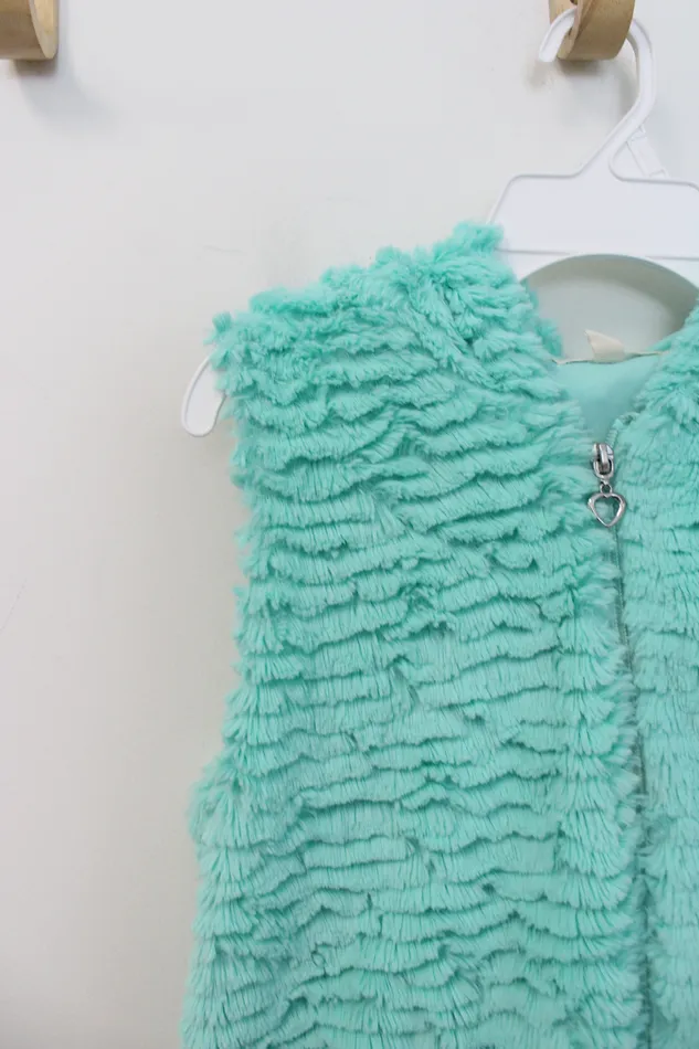 Earrings Self Esteem Fuzzy Teal Green Hooded Vest Youth L 1012 Self Esteem