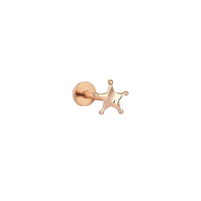 Earrings Sheriff Star Piercing Kismet by Milka