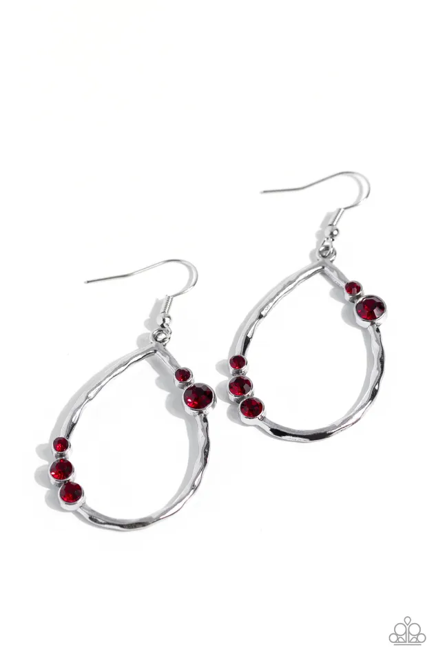 Earrings Shop Till You DROPLET Red Paparazzi Accessories