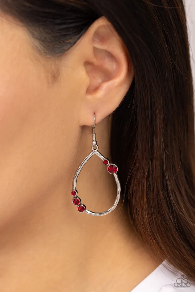 Earrings Shop Till You DROPLET Red Paparazzi Accessories