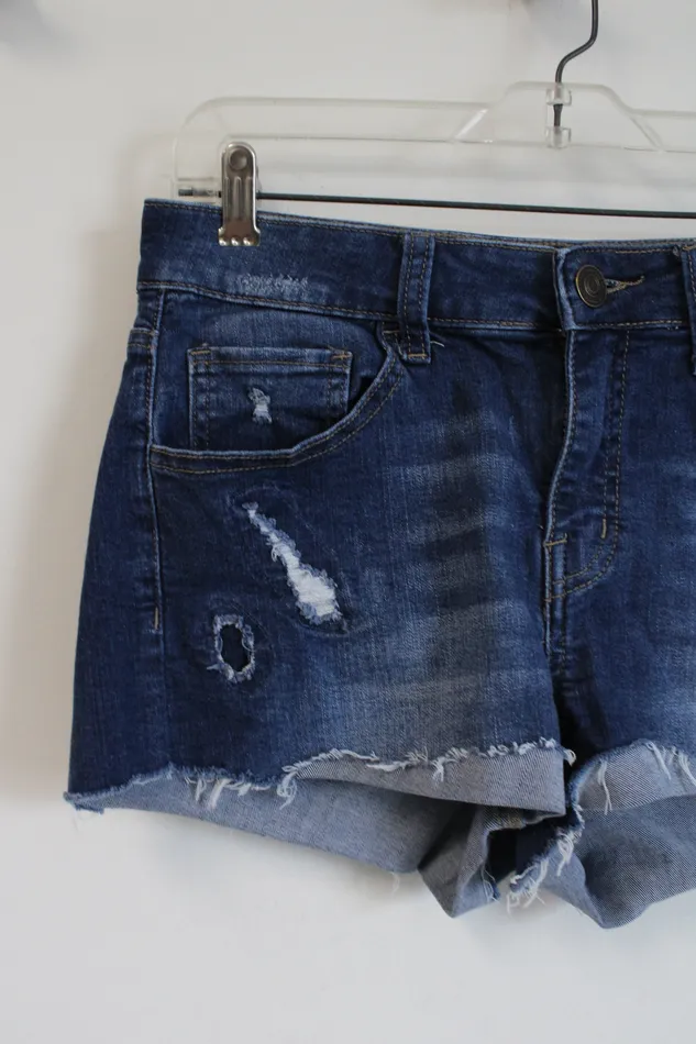 Earrings SO SO Denim Ripped High Rise Shorts 9