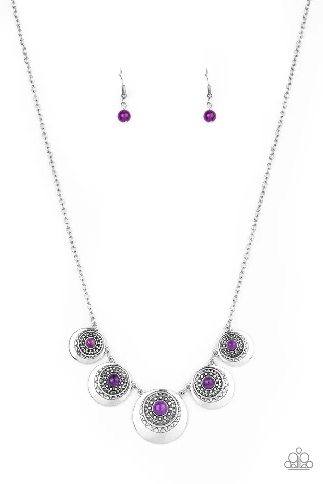 Earrings Solar Beam Purple Paparazzi Accessories