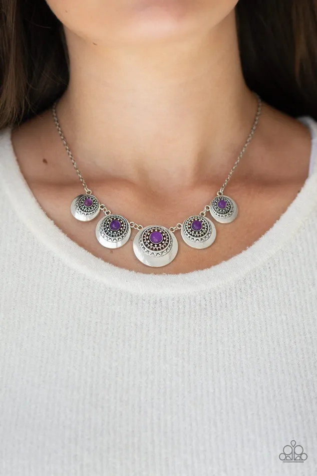 Earrings Solar Beam Purple Paparazzi Accessories