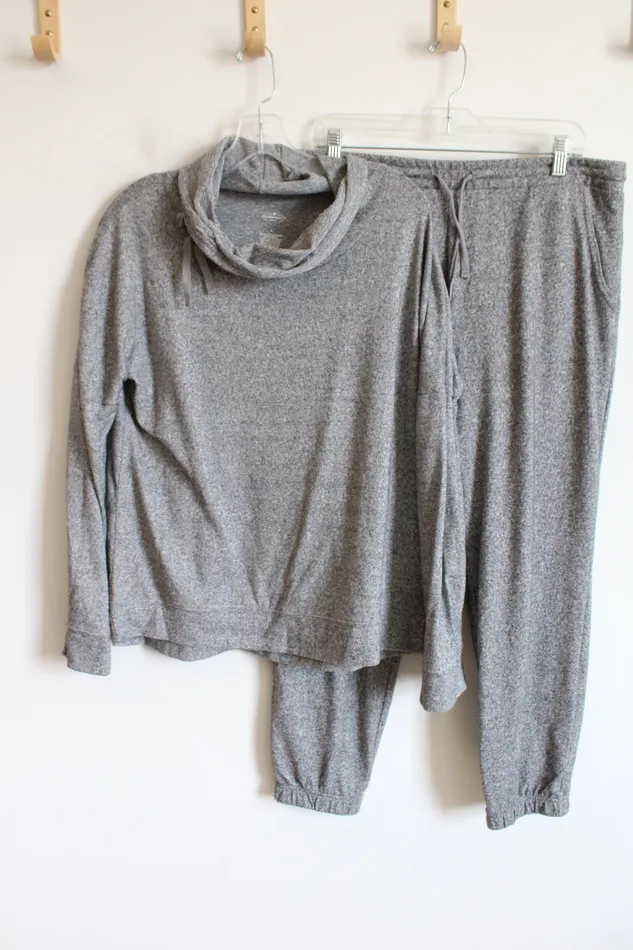 Earrings St Johns Bay St Johns Bay Gray Heathered Lounge Set L