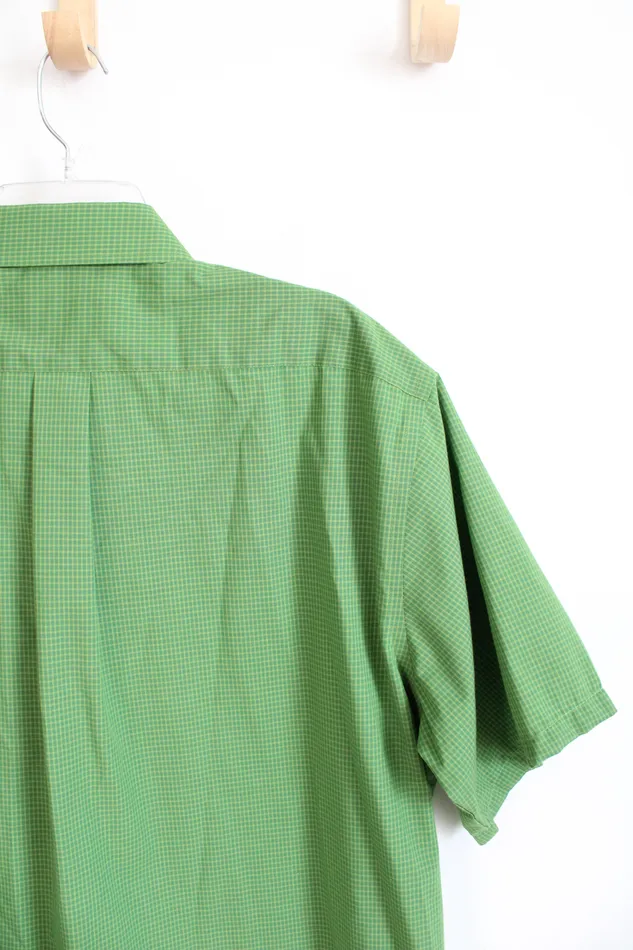 Earrings Stafford Stafford The Super Shirt Classic Fit Green Plaid Button Down Shirt 17 3435