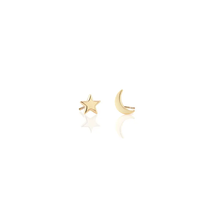 Earrings Star and Moon Stud Earrings kris nations