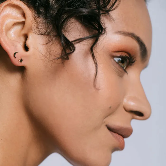 Earrings Star and Moon Stud Earrings kris nations