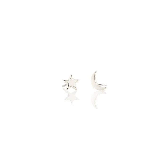 Earrings Star and Moon Stud Earrings kris nations