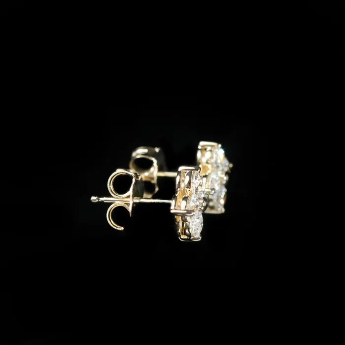 Earrings Stuller 14K Yellow Gold 079 CTW Diamond Quatrefoil Stud Earrings