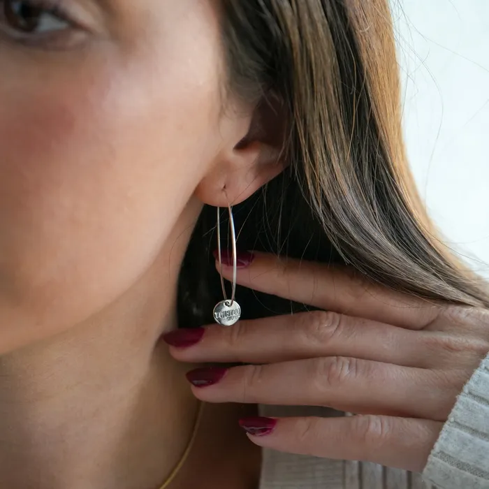 Earrings Twisted Silver SPOT Hoops