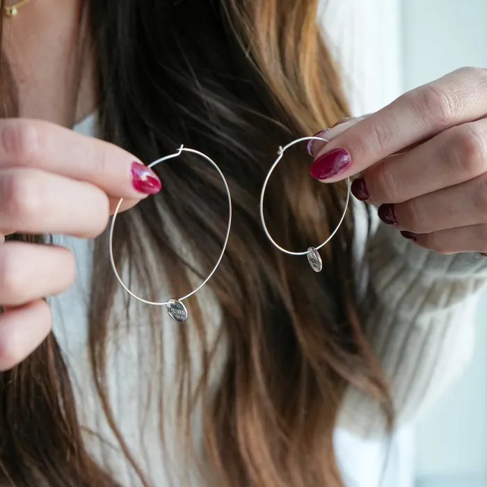 Earrings Twisted Silver SPOT Hoops
