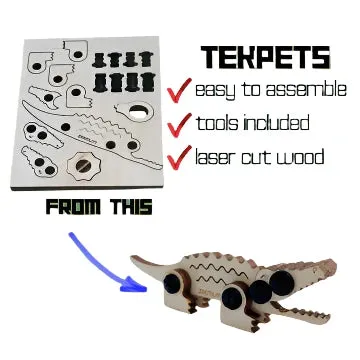 Earrings ZOOTILITY Tekpets Dolphin Wooden 3D Puzzle