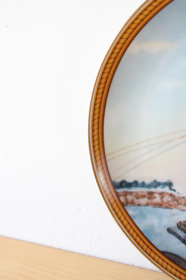 Edwin M Knowles Rockwells Colonials The Journey Home Decorative Dish Edwin M Knowels Earrings