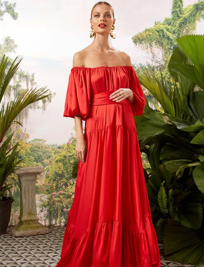 Erika Pea Earrings BETTINA MAXI DRESS