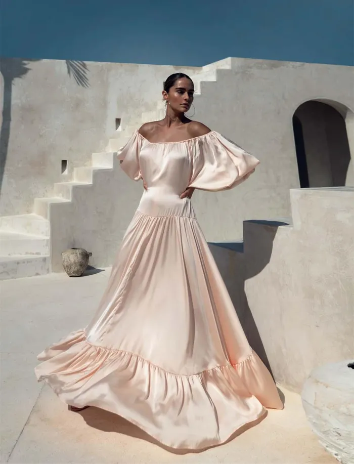 Erika Pea Earrings BETTINA MAXI DRESS