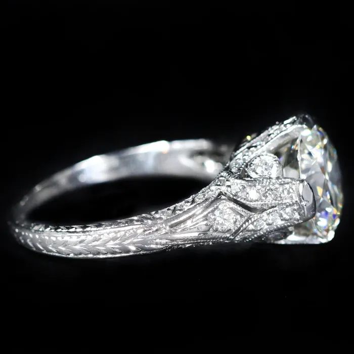 Estate Platinum 256 Carat Old European Cut Diamond Engagement Ring Michaeli DiamondsGreen Hills Diamonds Rings