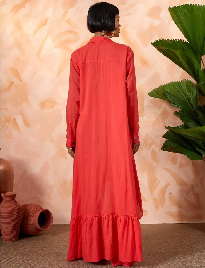 Eva Shirt Dress Erika Pea Earrings