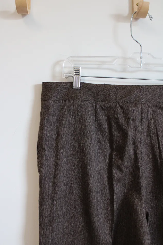 EvanPicone Earrings EvanPicone Petite Brown Dress Pants 12P