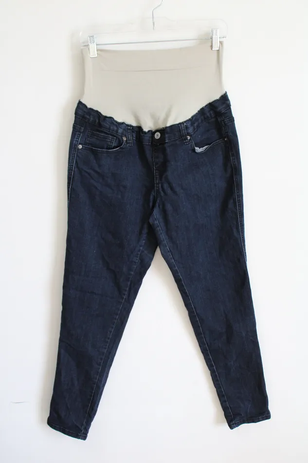 Expected Earrings Expected By Lilac Clothing Maternity Skinny Dark Wash Jeans M