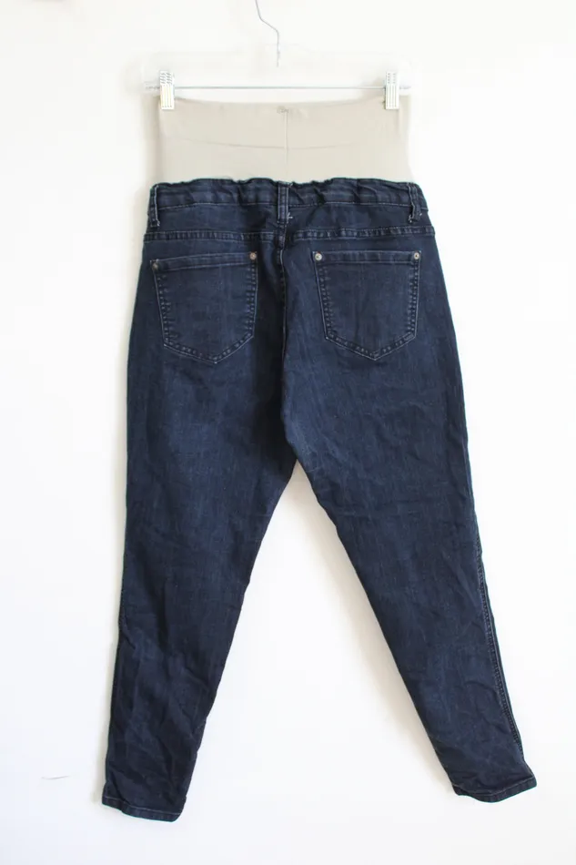 Expected Earrings Expected By Lilac Clothing Maternity Skinny Dark Wash Jeans M