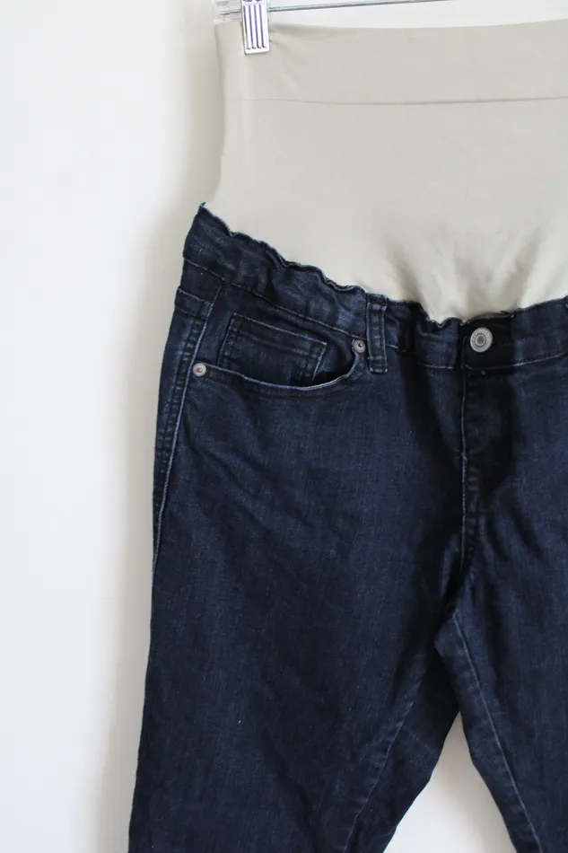 Expected Earrings Expected By Lilac Clothing Maternity Skinny Dark Wash Jeans M