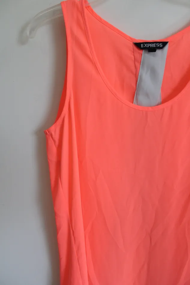 Express Earrings Express Neon Pink Chiffon Tank M