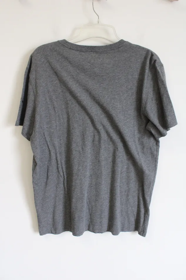 Express Gray Loyalty Express Shirt L Express Earrings
