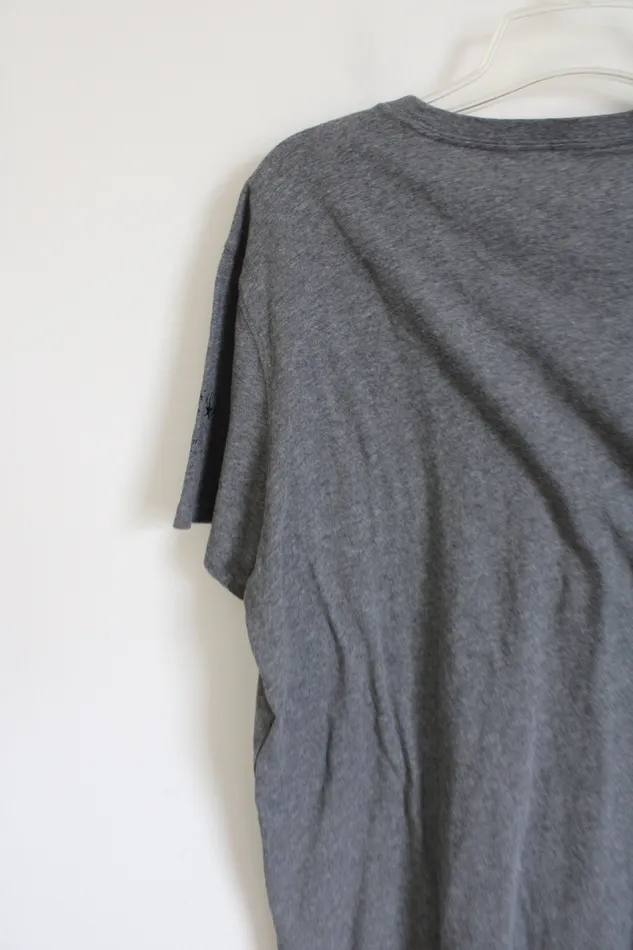 Express Gray Loyalty Express Shirt L Express Earrings