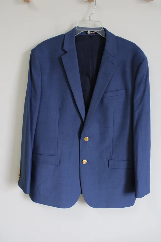 Express Rings Express Performance Slim Blue Blazer 44R