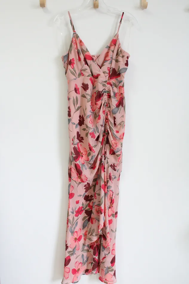 Fashion Nova Rings Fashion Nova Pink Floral Midi Dress M