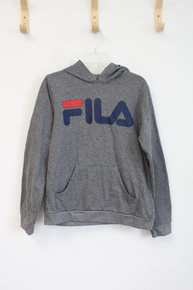 Fila Rings Fila Red Blue Gray Hoodie Youth L 1416
