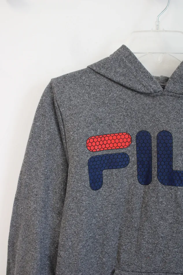 Fila Rings Fila Red Blue Gray Hoodie Youth L 1416