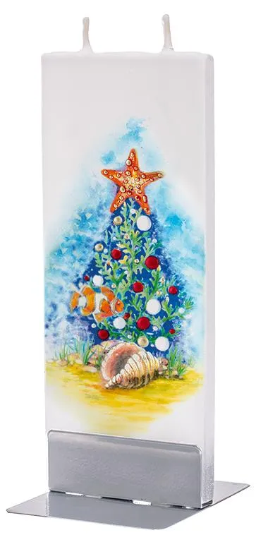 Flatyz Coral Reef Handpainted Flat Christmas Tree Candle FLATYZ Necklaces