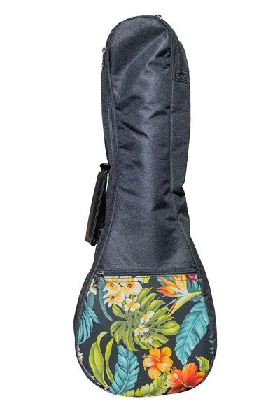 Floral Print Soprano Ukulele Gig Bag KALABRAND Rings
