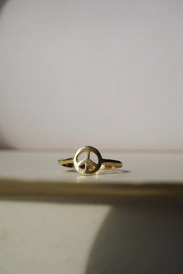Foe Dear Peace Charm Ring readytoship Rings