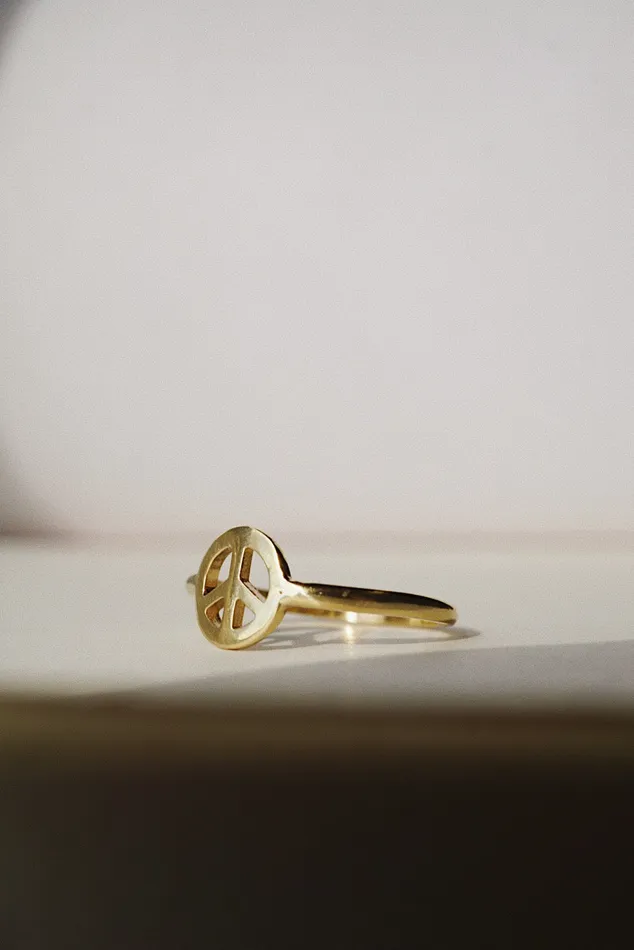 Foe Dear Peace Charm Ring readytoship Rings
