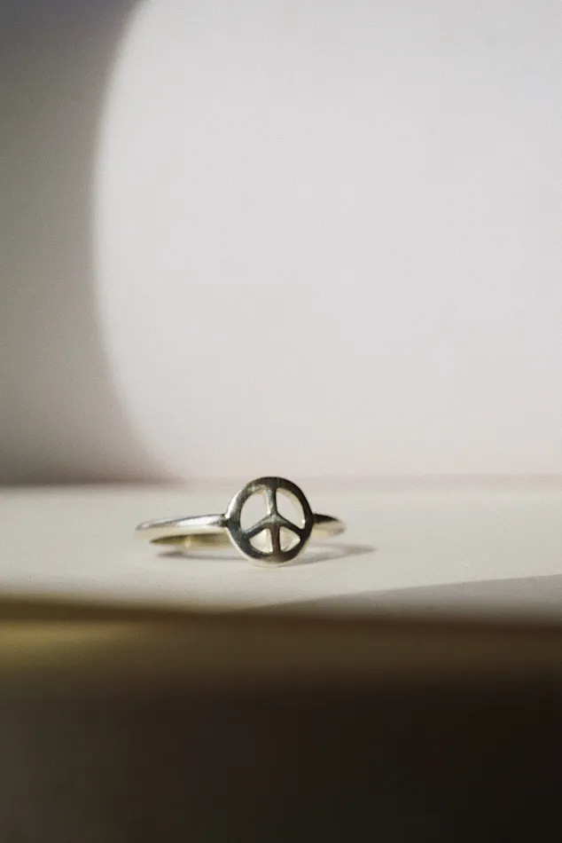 Foe Dear Peace Charm Ring readytoship Rings