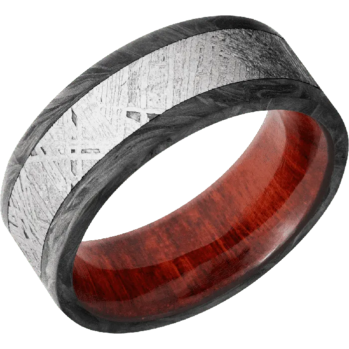 Forged Carbon Fiber None Finish Red Sleeve Lashbrook Earrings