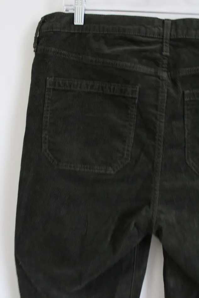 Gap 70s Flare High Rise Olive Green Corduroy Pants 16 Tall Gap Earrings