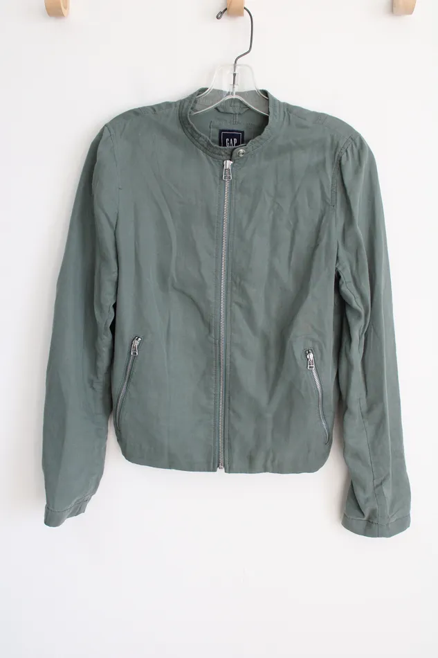 Gap Necklaces Gap Green Rayon Light Jacket S