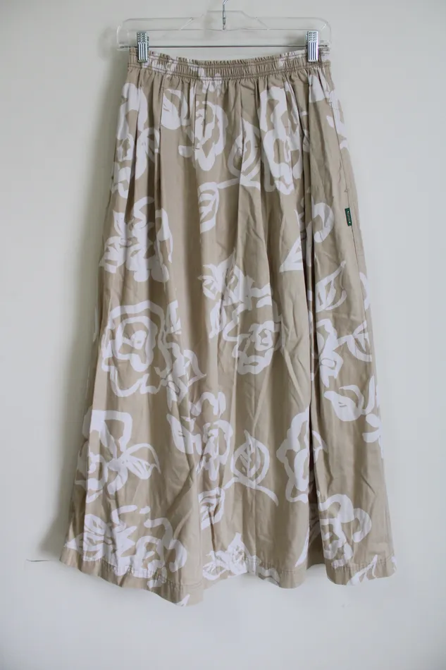 Gene Ewing Bis Rings Vintage Gene Ewing Bis Tan Floral Skirt M