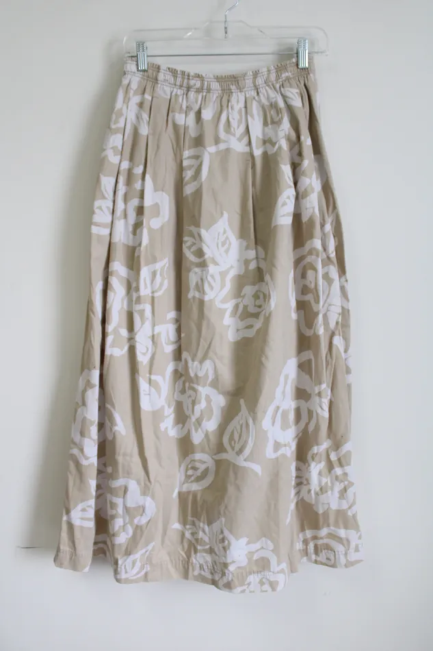 Gene Ewing Bis Rings Vintage Gene Ewing Bis Tan Floral Skirt M
