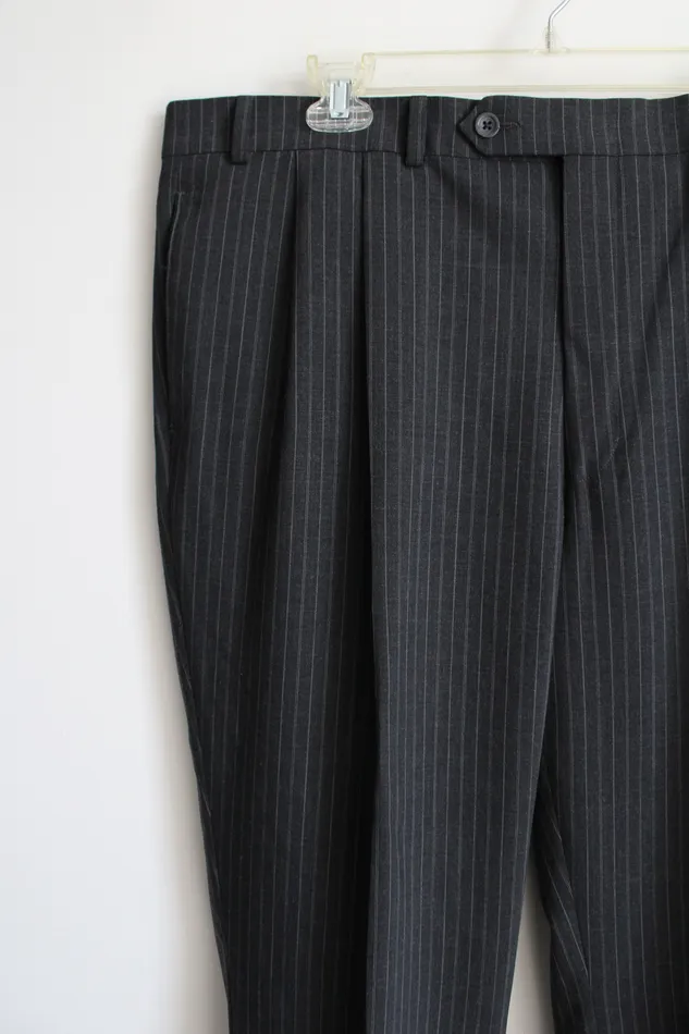 Geoffrey Beene Earrings Geoffrey Beene Dark Gray Pinstripe Pant 40X30