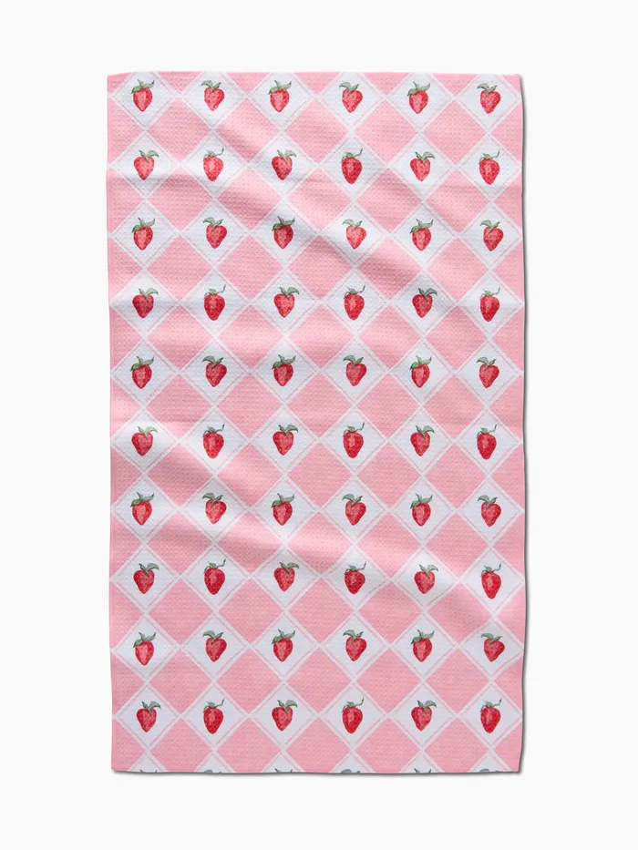 Geometry Geometry Vera Strawberries Tea Towel Earrings